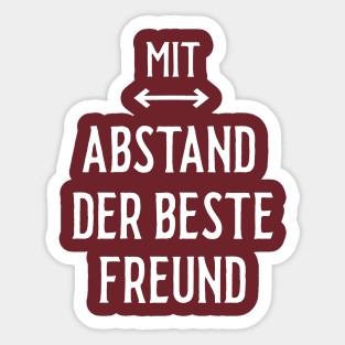 Mit Abstand Beste Freund Witziges Spruch Bleib Zuhause Sticker